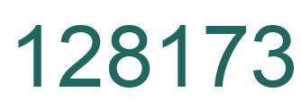 Number 128173 green image