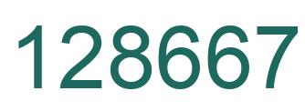 Number 128667 green image
