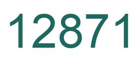Number 12871 green image