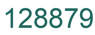 Number 128879 green image