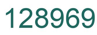 Number 128969 green image