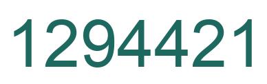 Number 1294421 green image