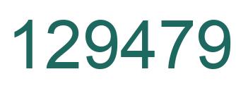 Number 129479 green image