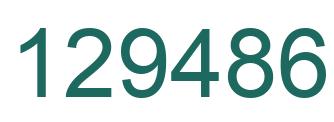 Number 129486 green image