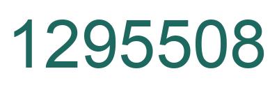 Number 1295508 green image