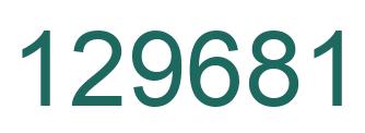 Número 129681 imagen verde