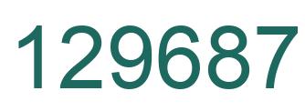 Number 129687 green image