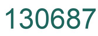 Number 130687 green image