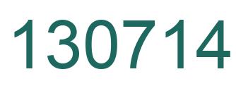 Número 130714 imagen verde