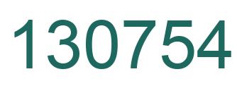 Number 130754 green image