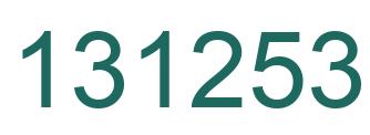 Number 131253 green image