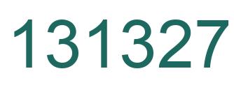 Number 131327 green image