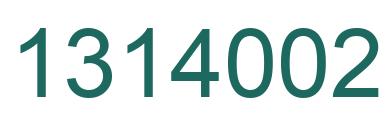 Number 1314002 green image