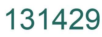 Number 131429 green image