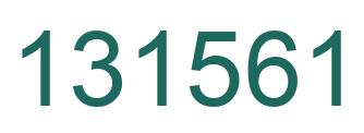Number 131561 green image