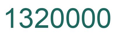 Number 1320000 green image