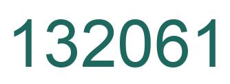 Number 132061 green image