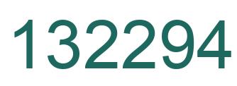 Number 132294 green image