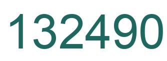 Number 132490 green image