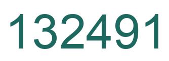 Number 132491 green image