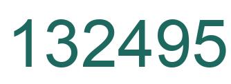 Number 132495 green image