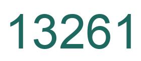 Number 13261 green image