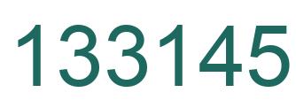 Number 133145 green image
