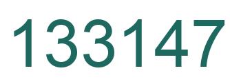Number 133147 green image