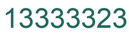 Number 13333323 green image