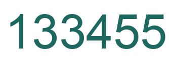 Number 133455 green image
