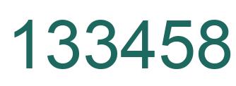 Number 133458 green image