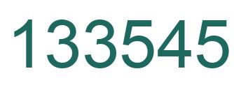 Number 133545 green image