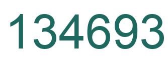 Number 134693 green image