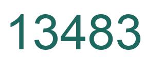 Number 13483 green image