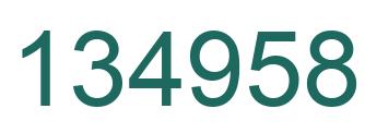 Number 134958 green image
