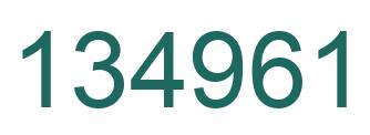 Number 134961 green image
