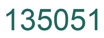 Number 135051 green image