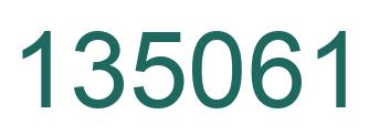 Number 135061 green image