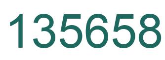 Number 135658 green image