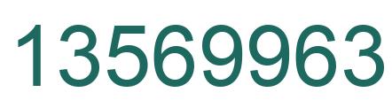 Number 13569963 green image