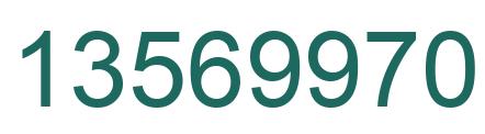 Number 13569970 green image