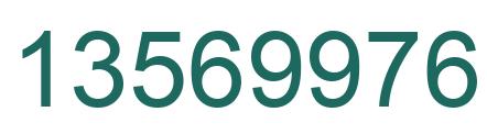 Number 13569976 green image