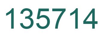 Número 135714 imagen verde