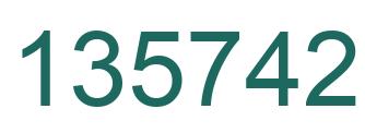 Number 135742 green image