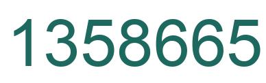 Number 1358665 green image