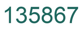 Number 135867 green image