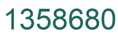 Number 1358680 green image