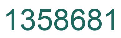 Number 1358681 green image