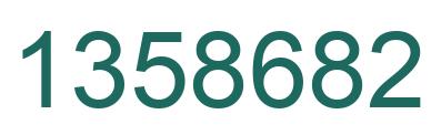 Number 1358682 green image