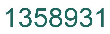 Number 1358931 green image